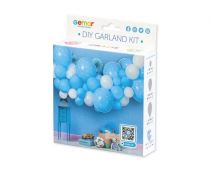 Balónková girlanda - Sada baby modrobílá 300 cm - 65 ks - Baby shower - Dekorace