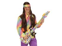 Kytara nafukovací Hippie - Hipís - 60.léta - 105 cm - Masky, škrabošky, brýle