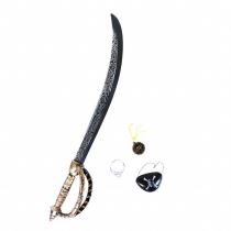Sada šavle - meč pirátský - 65 cm s příslušenstvím - 4 ks - Kravaty, motýlci, šátky, boa