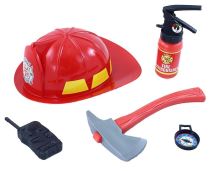 Sada hasičská / požárník - 5 dílů - Klobouky, helmy, čepice