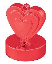Težítko na balónky - srdce červené - Valentýn - Svatby