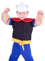 Kostým námořník PEPA - Pepek vel. XS - Karnevalové kostýmy pro děti