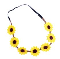 čelenka květy - květina žlutá - Hippie - Hipís - 60.léta - Karnevalové kostýmy pro dospělé