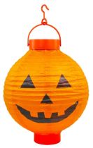 Svítící lampion s motivem dýně - pumpkin - HALLOWEEN - 28 cm - Klobouky, helmy, čepice