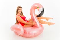 Nafukovací lehátko Plameňák - Flamingo - rose gold  140 x 130 x 120 cm - Párty program