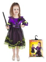 karnevalový kostým čarodějnice/halloween fialová vel. M - Punčocháče, rukavice, kabelky