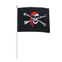 Vlajka pirátská - lebka - 47x30 cm - Sety a části kostýmů pro děti