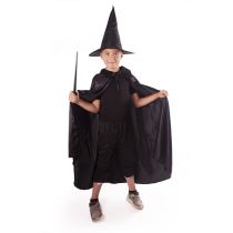 Plášť čarodějnice - čaroděj a kloboukem / Halloween - Klobouky, helmy, čepice