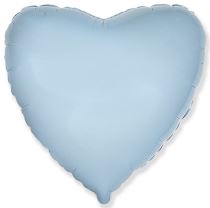 Balón foliový 45 cm  Srdce světle modré - Valentýn / Svatba - Konfety