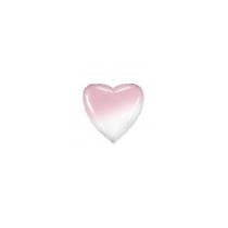 Balón fóliový srdce ombré - růžovobílé - 48 cm - Originální dárky