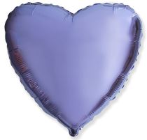Balón foliový 45 cm  Srdce LILA - Valentýn / Svatba - Bublifuky