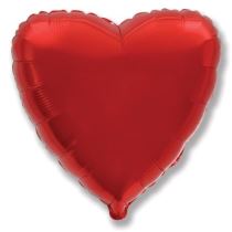 Balón foliový 45 cm  Srdce červené - Valentýn / Svatba - Svatební sortiment