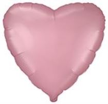 Balón foliový 45 cm Srdce PASTELOVÉ RŮŽOVÉ - Valentýn / Svatba - Oslavy