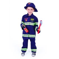Dětský kostým hasič s českým potiskem vel.(L) - Karnevalové kostýmy pro děti