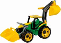 Traktor se lžící a bagrem zeleno žlutý - Truxx