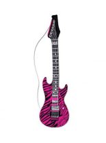 Kytara nafukovací 105cm - Pink zebra - Karnevalové doplňky