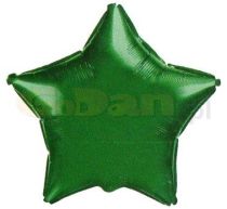 Balón foliový 45 cm  Hvězda zelená - Fóliové