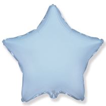 Balón foliový 45 cm  Hvězda světle modrá - Konfety