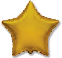 Balón foliový 45 cm  Hvězda zlatá - Fóliové