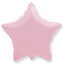 Balón foliový 45 cm  Hvězda pastelová světle růžová - Konfety