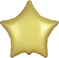 Balón foliový 45 cm  Hvězda PASTELOVÁ ZLATÁ - Fóliové