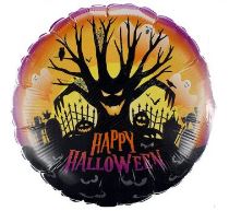 Balón foliový 45 cm - Halloween - Latex