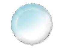 Balón fóliový kulatý ombré - modrobílý - 48 cm - Balónky
