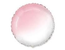 Balón fóliový kulatý ombré - růžovobílý - 48 cm - Papírové