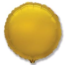 Balón foliový 45 cm Kulatý zlatý - Fóliové