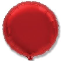 Balón foliový 45 cm Kulatý  červený - Dekorace