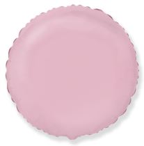 Balón foliový 45 cm Kulatý  pastelově růžový - Fóliové