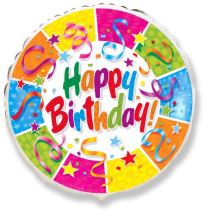 Balón foliový HAPPY BIRTHDAY PARTY - narozeniny - 45 cm - Párty program