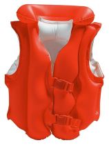 Nafukovací vesta plavecká - plovací - červená - vel. 3-6 let - Nafukovací kruhy, míče, rukávky a vesty
