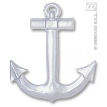 Dekorace Kotva - námořník - stříbrná- 50 cm - Pirátská párty