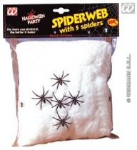 Pavučina 100 g + 5 pavouků - Halloween - Klobouky, helmy, čepice