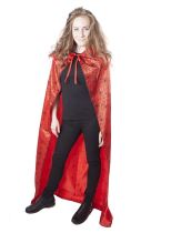 karnevalový kostým - plášť červený čarodějnice - čaroděj - Halloween - Klobouky, helmy, čepice
