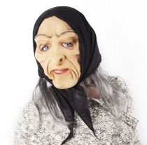 Maska čarodějnice - HALLOWEEN - 22 x 26 x 60 cm - Karnevalové doplňky