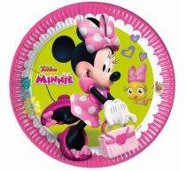 Papírové talíře myška - Minnie Happy Helpers - 23 cm, 8 ks - Papírové