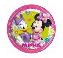 Papírové talíře myška - Minnie Happy Helpers - 20 cm, 8 ks - Papírové