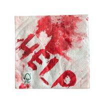 Ubrousky - Krvavé otisky - krev - Halloween 33 x 33 cm - 20 ks - Nafukovací doplňky