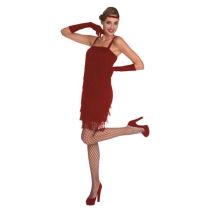 Dámský kostým - šaty Charlestone červené - vel. M - Čelenky, věnce, spony, šperky