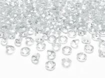 Bezbarvé diamantové konfety na stůl - svatba - 100 ks - Fóliové