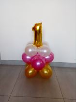 DEKORACE z balónků MIX - 1. NAROZENINY - Happy birthday - Latex