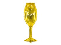 Balón fóliový šampuska - champagne - Silvestr - Happy New Year - 52 cm - Fóliové
