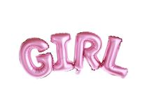 Balón foliový Girl - holčička - 74x33cm, RŮŽOVÝ (NELZE PLNIT HELIEM) - Konfety