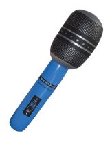 Nafukovací mikrofón modrý  - Rocker - Disco - 75 cm - Paruky dospělí