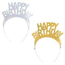 Čelenka Happy Birthday - narozeniny - 2 ks - Čelenky, věnce, spony, šperky