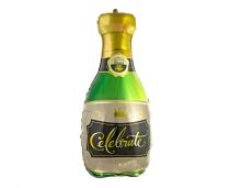 Balón foliový láhev šampaňské - Champagne - Silvestr/HAPPY NEW YEAR - 72 cm - Čelenky, věnce, spony, šperky