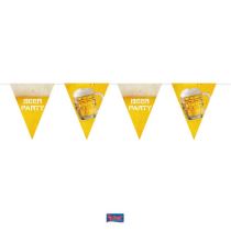 Girlanda vlajky Beer Party 600 cm - Oktoberfest / Pivo - Masky, škrabošky, brýle