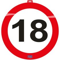 Dekorace dopravní značka 18 let - průměr 47cm - Číslice